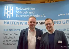 Fred Eickhorst und Frank Saalfeld vom Netzwerk der Spargel- und Erdbeerverbände e.V. 
